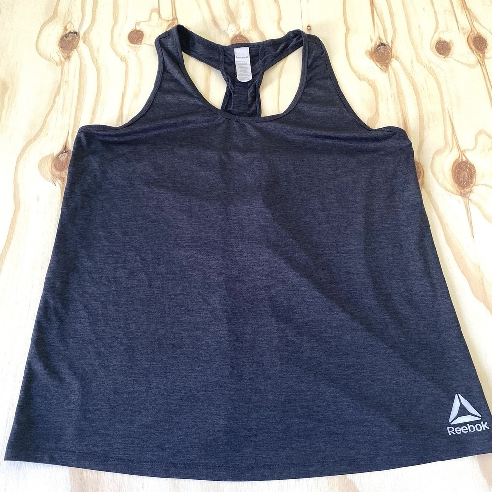 Reebok Women's Size XL Gray Tank Top Athletic Racerback Running Gym Workout